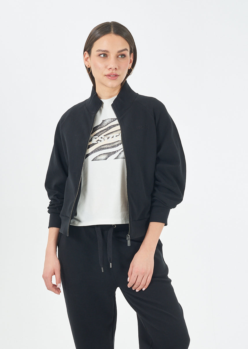 Felpa donna zip intera raglan YES ZEE