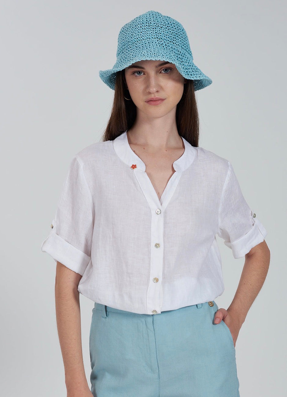 Camicia donna misto Lino YES ZEE