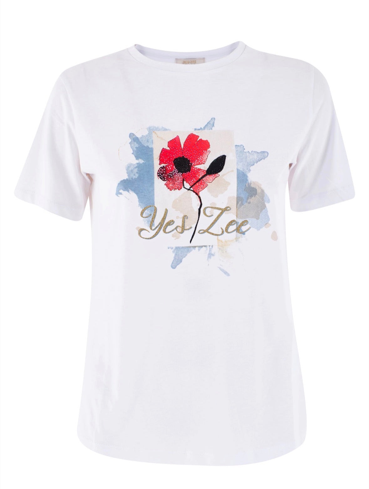 T-shirt donna scatoletta stampa YES ZEE