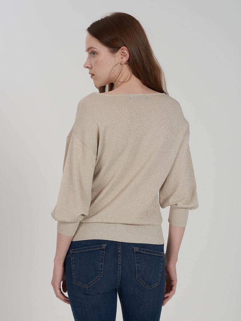 Maglia donna barchetta lurex YES ZEE