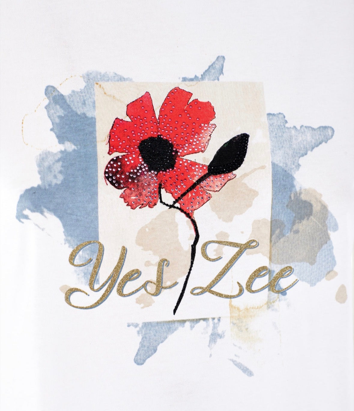 T-shirt donna scatoletta stampa YES ZEE