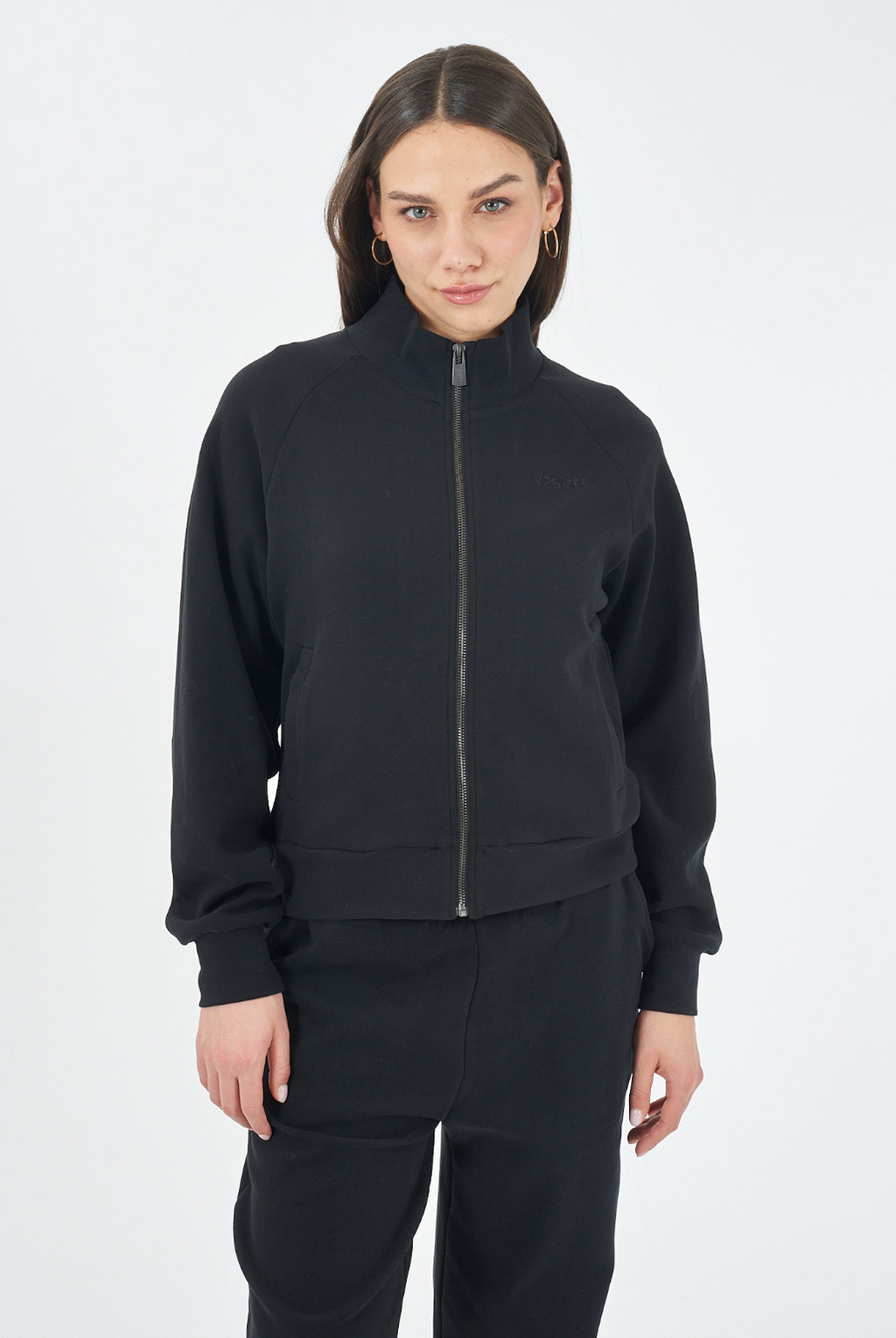 Felpa donna zip intera raglan YES ZEE