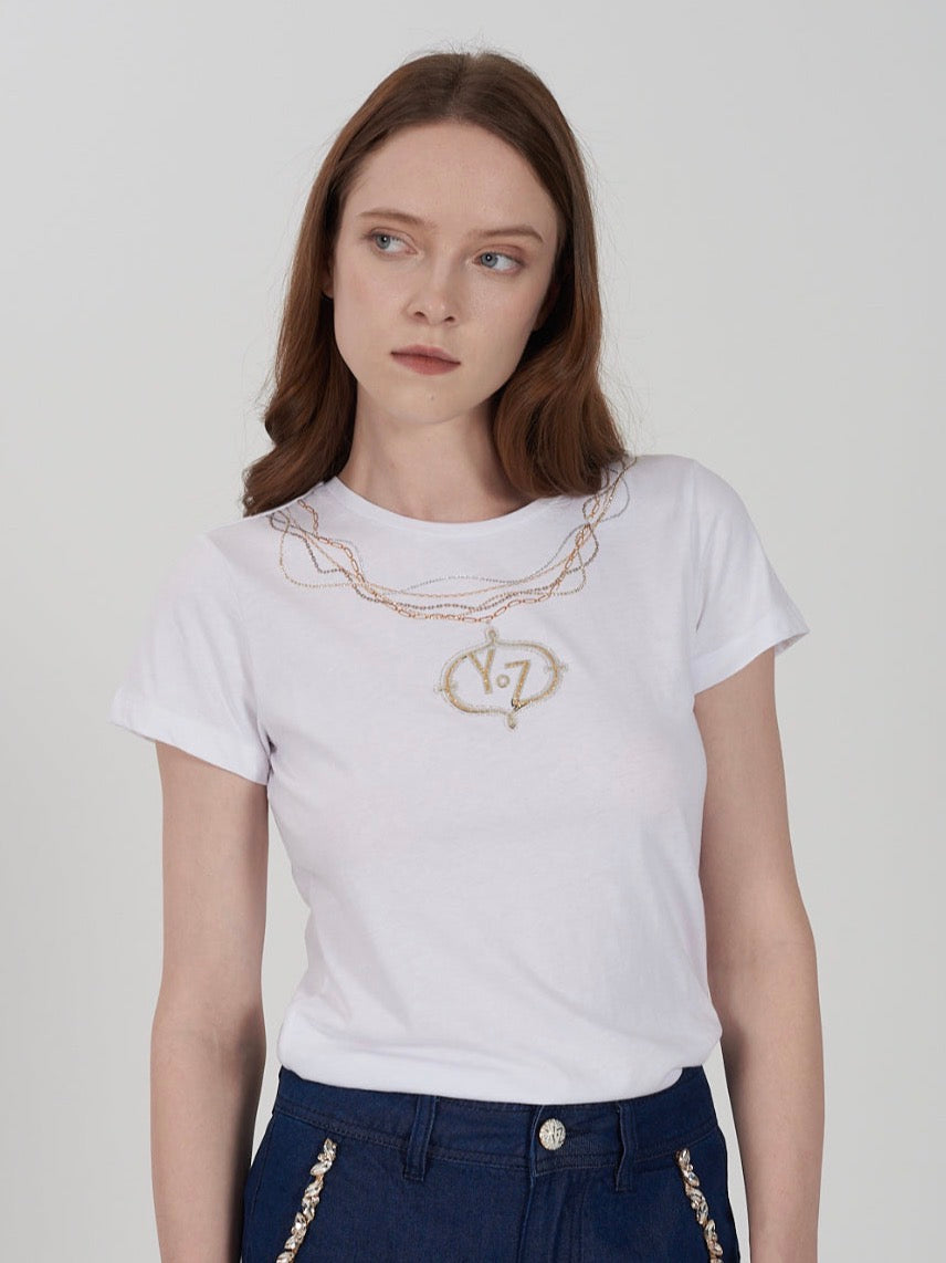 T-shirt donna stampa collana YES ZEE