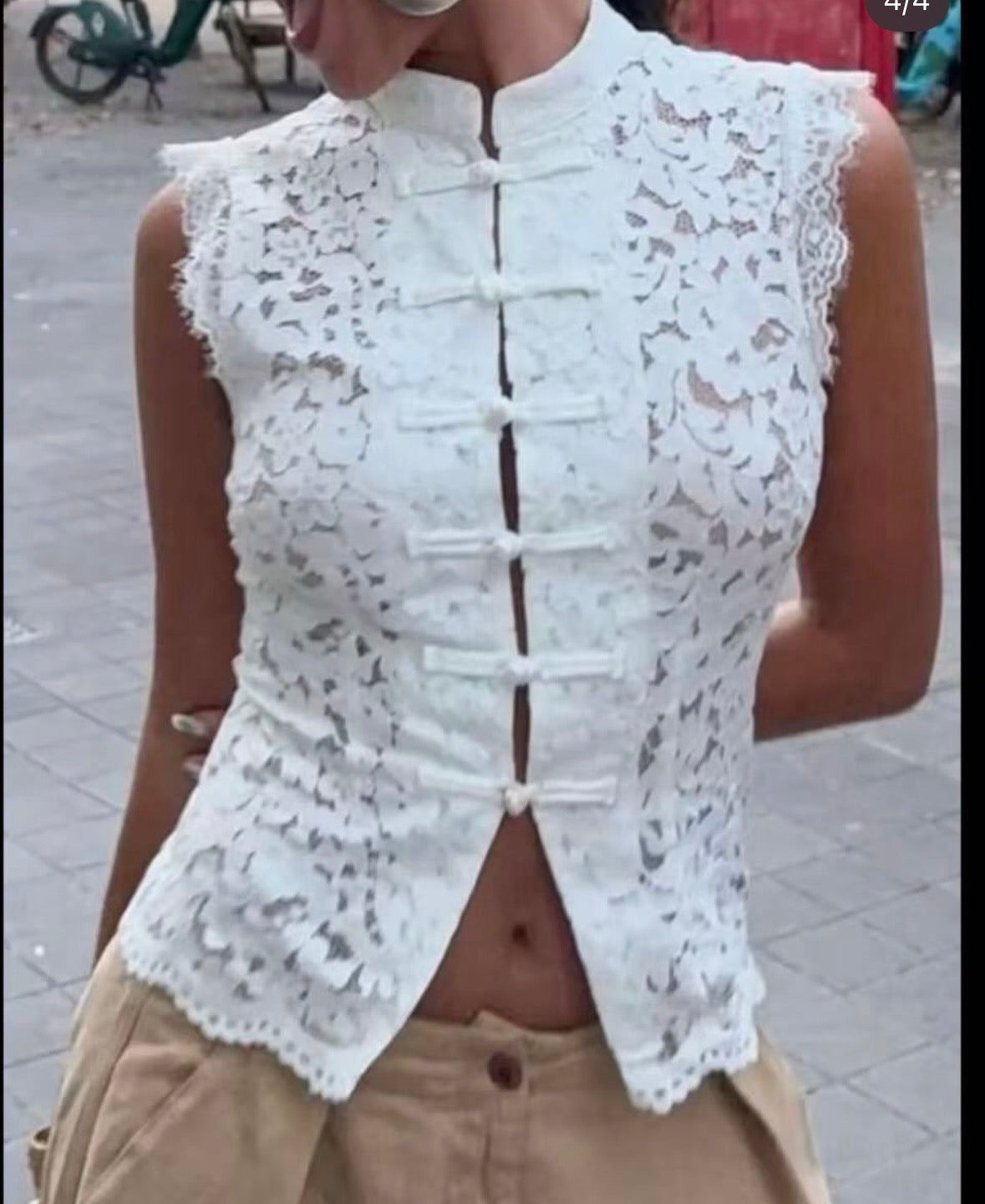 Top donna pizzo taglia unica