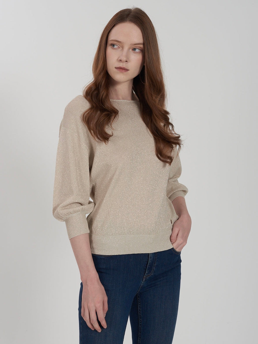 Maglia donna barchetta lurex YES ZEE