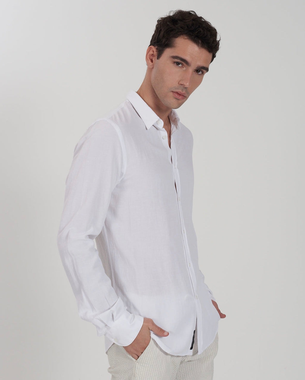 Camicia uomo misto Lino YES ZEE