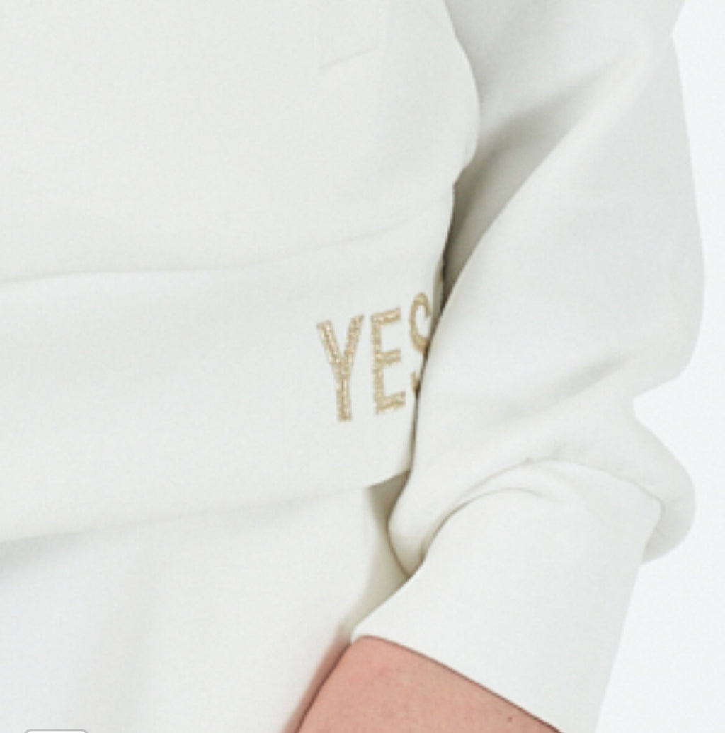 Felpa donna zip intera e cappuccio YES ZEE