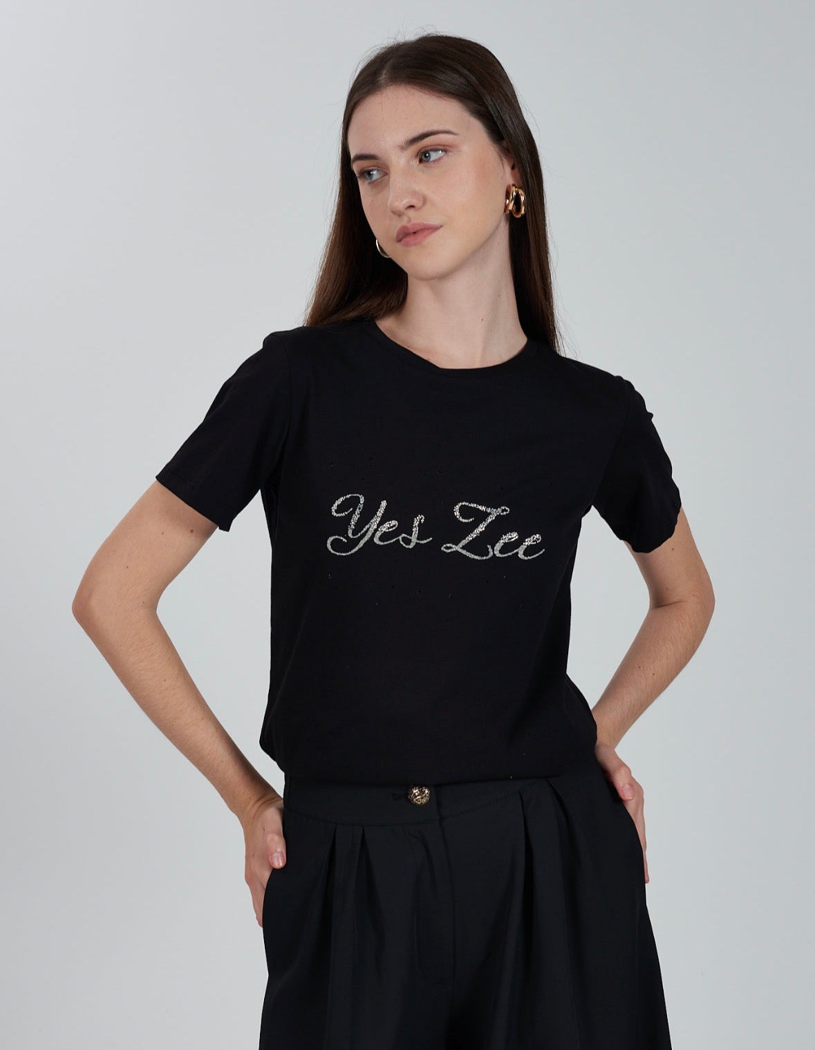 T-shirt donna scatoletta logo YES ZEE