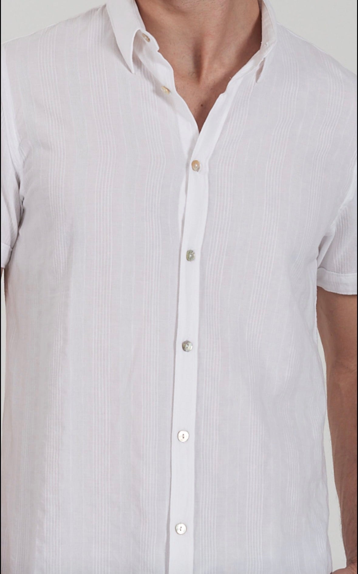 Camicia uomo M/C riga verticale YES ZEE