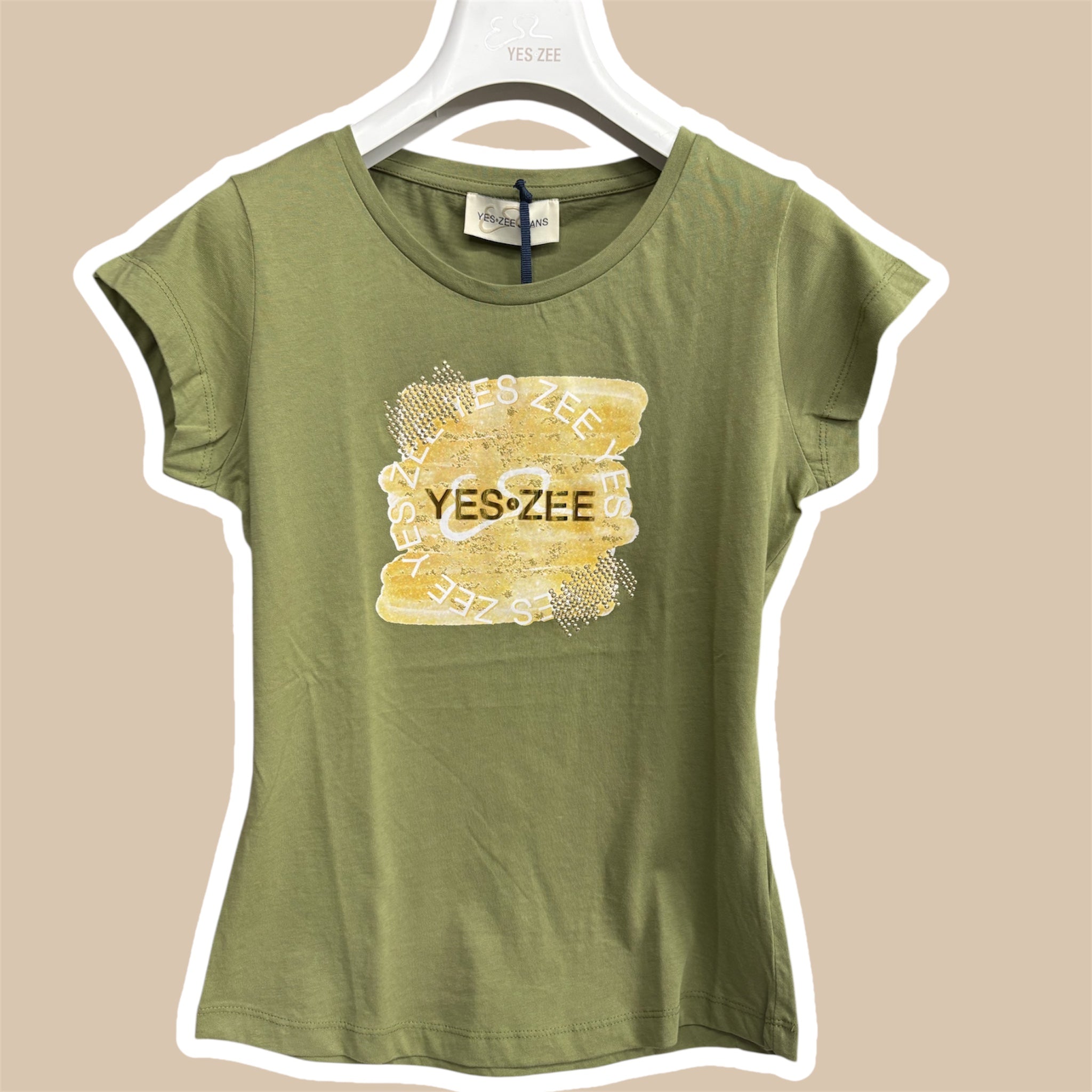 T-shirt donna manica corta logo d’orato YES ZEE