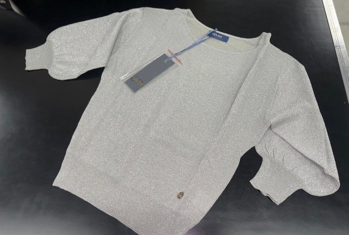 Maglia donna barchetta lurex YES ZEE