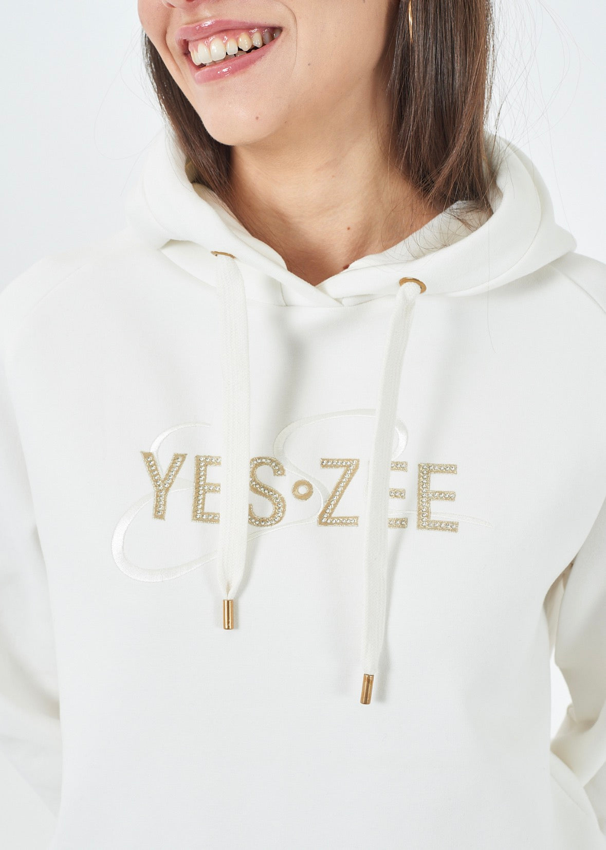 Felpa donna chiusa con cappuccio YES ZEE