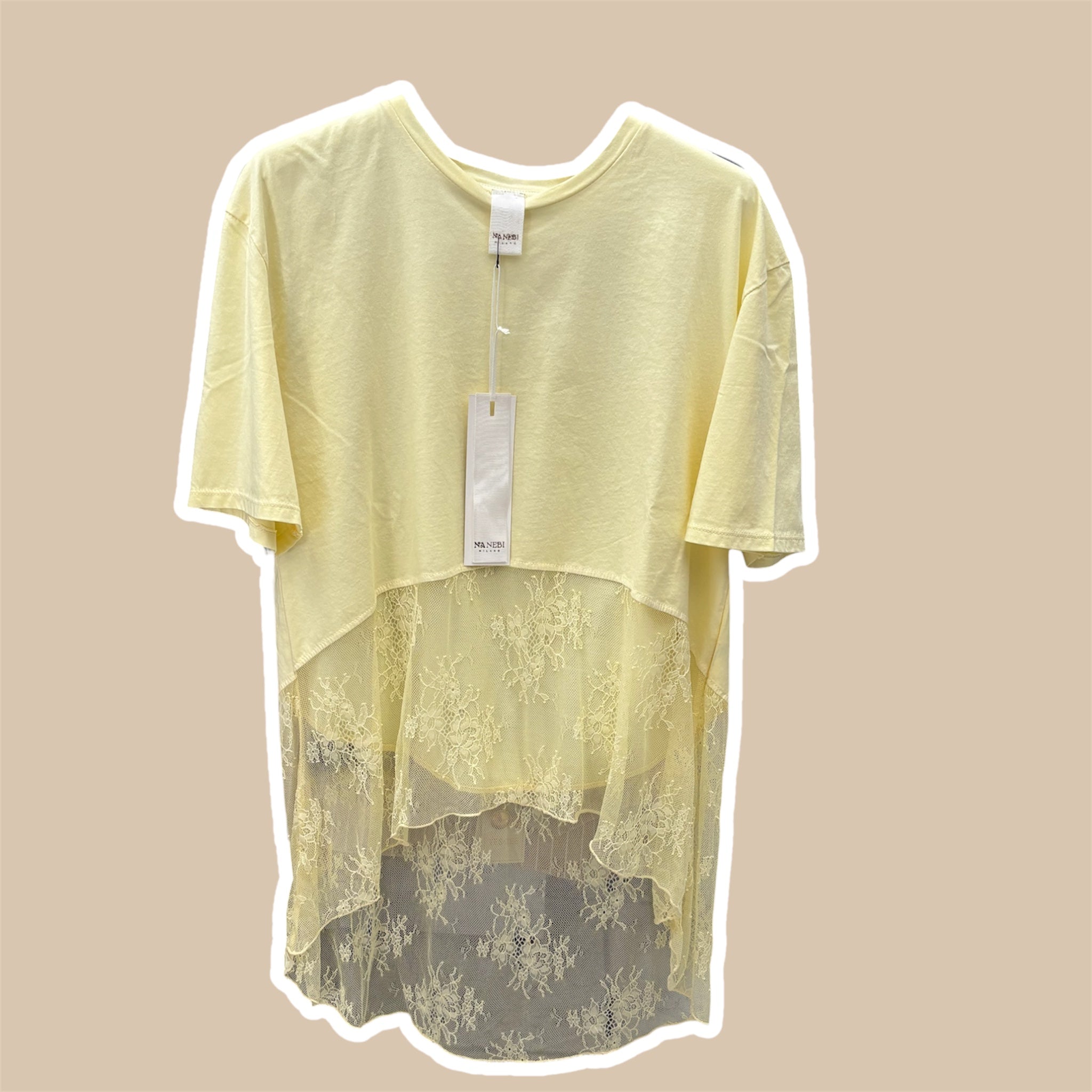 T-shirt donna pizzo lungo NANEBI
