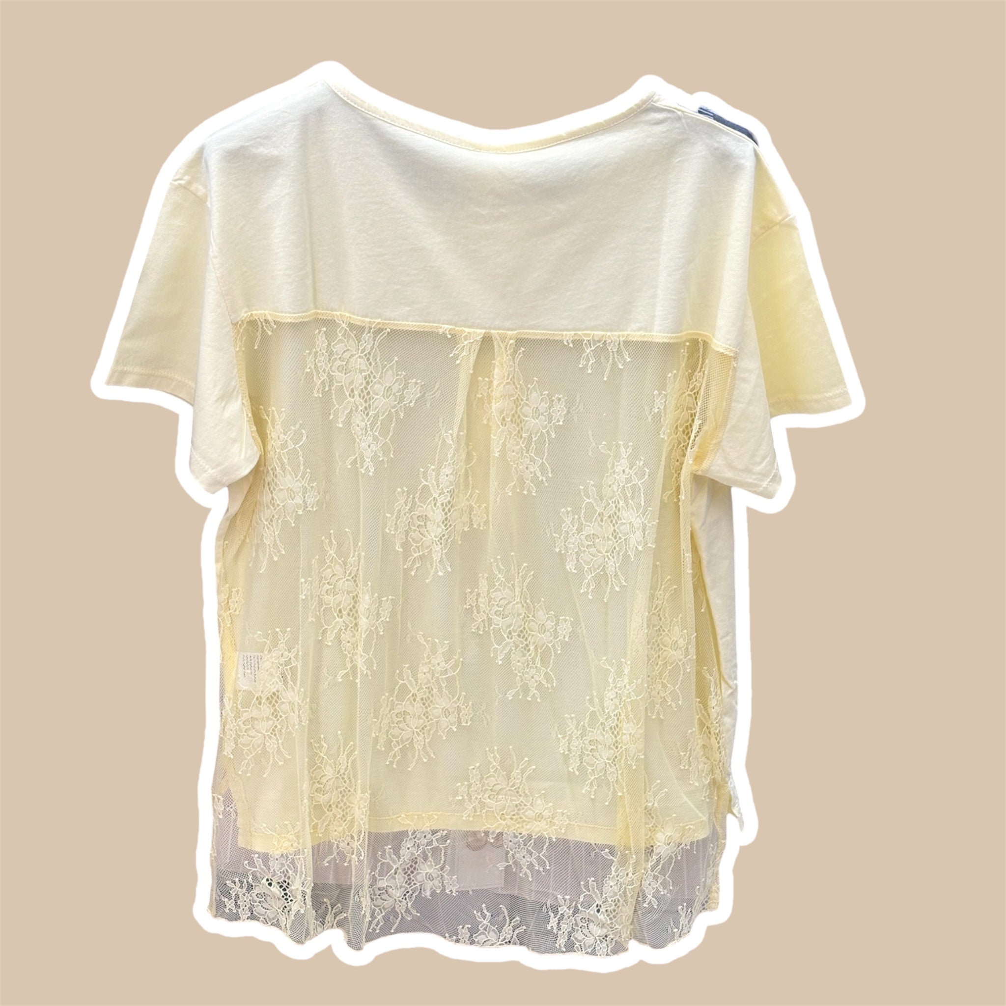 T-shirt donna pizzo schiena NANEBI