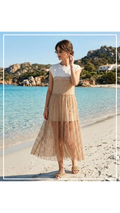Abito lungo donna in pizzo