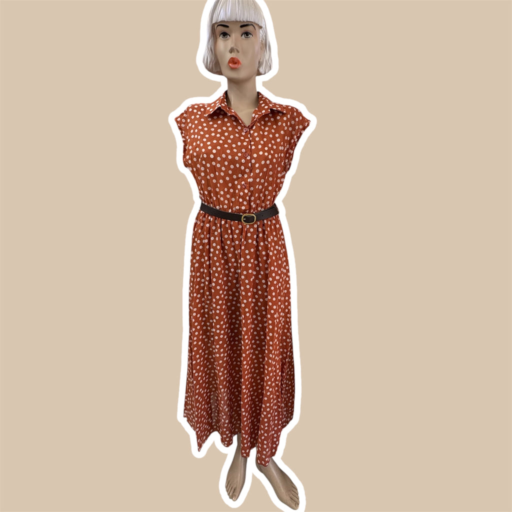 Abito donna pois con cintura
