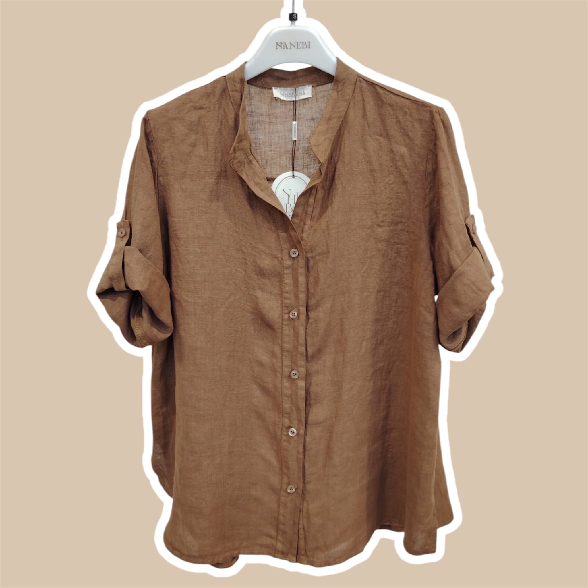 Camicia donna 100% lino NHEBYNÁ