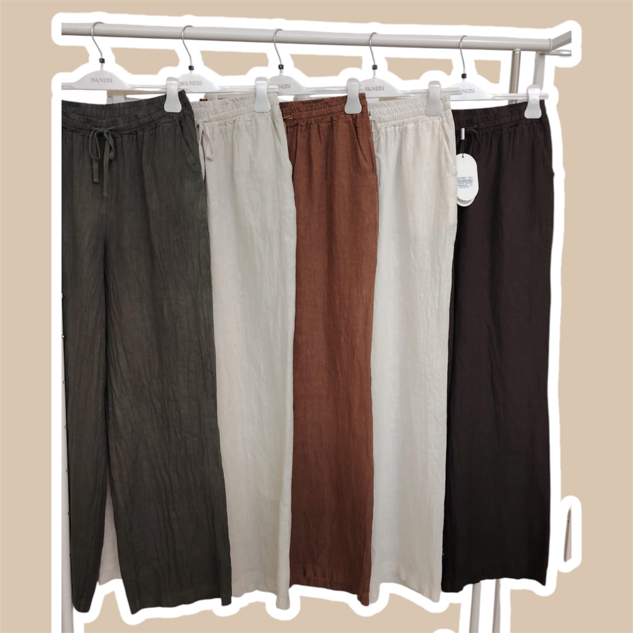 Pantalone donna 100% Lino NHEBYNÁ