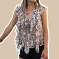 TOP rouches donna, con incrocio davanti NANEBI