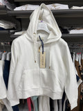Felpa donna zip intera con cappuccio logo spalla YES ZEE