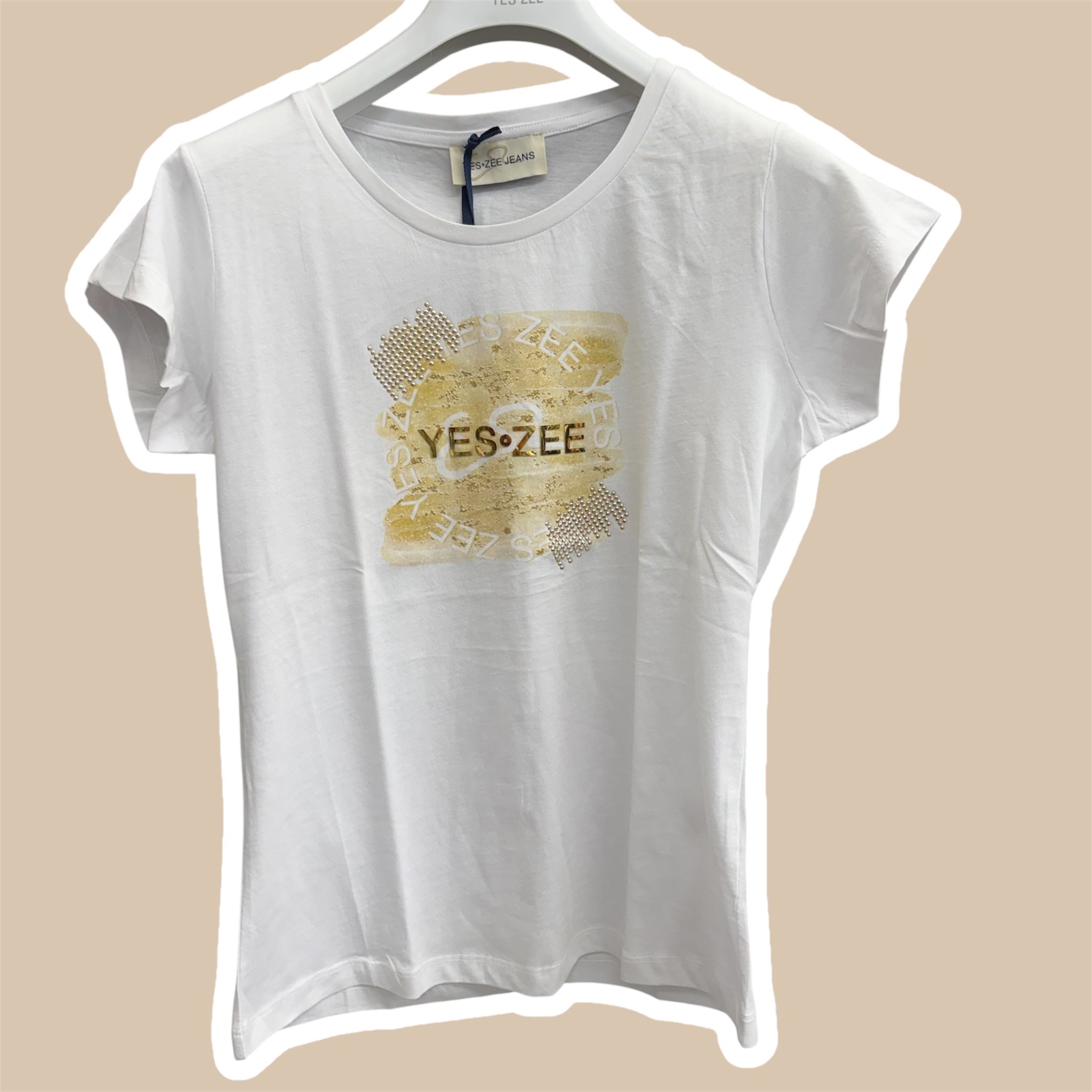 T-shirt donna manica corta logo d’orato YES ZEE