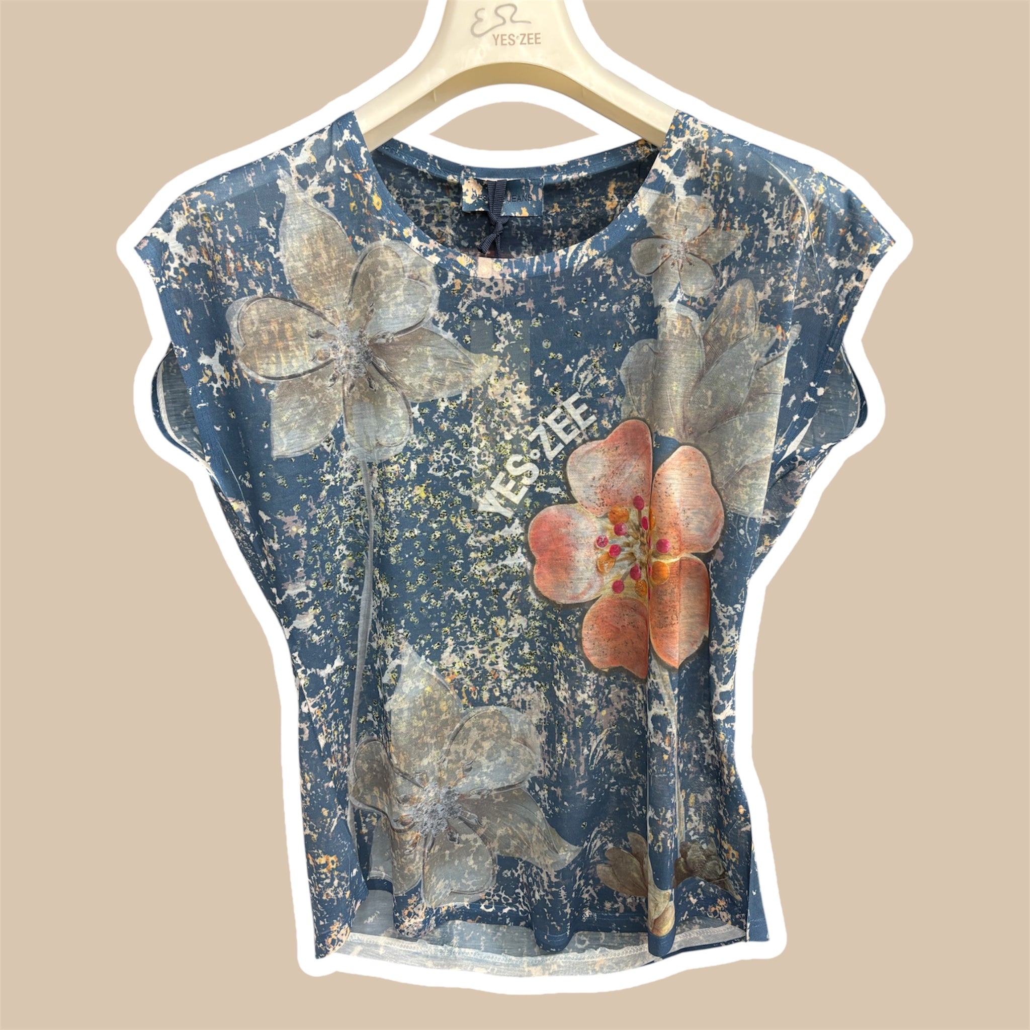 T-shirt smanicata stampa sublimatica YES ZEE