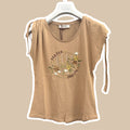 T-shirt donna smanicata lacci YES ZEE