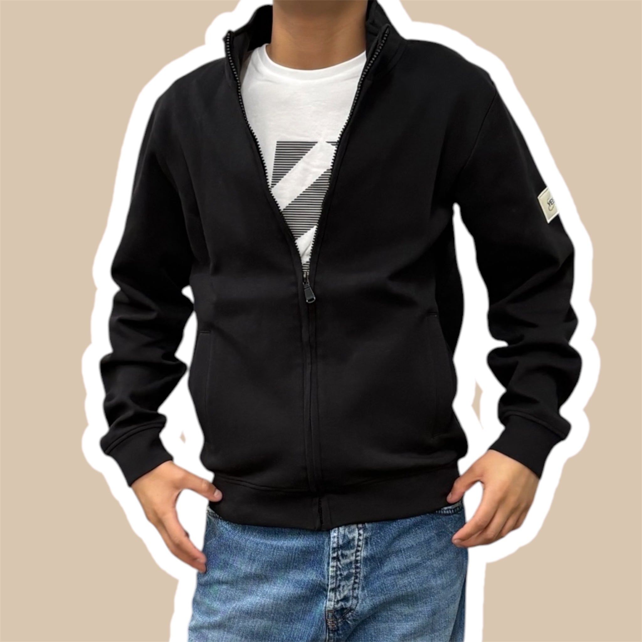 Felpa uomo basic yes zee