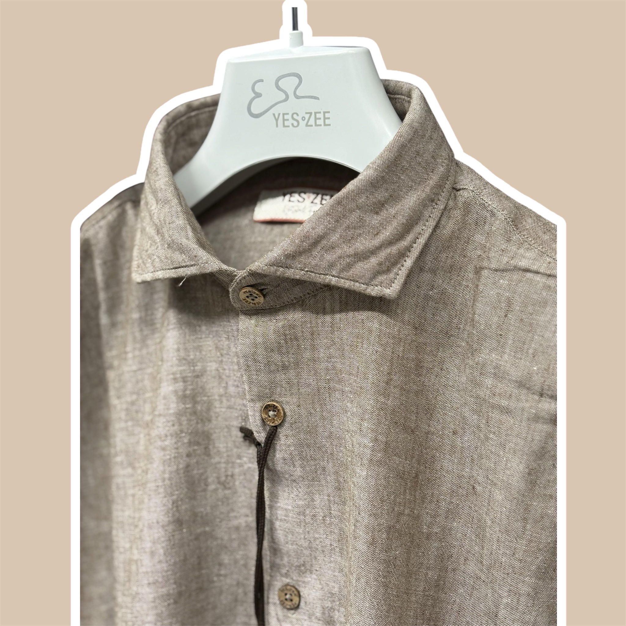 Camicia uomo misto lino t.u. YES ZEE