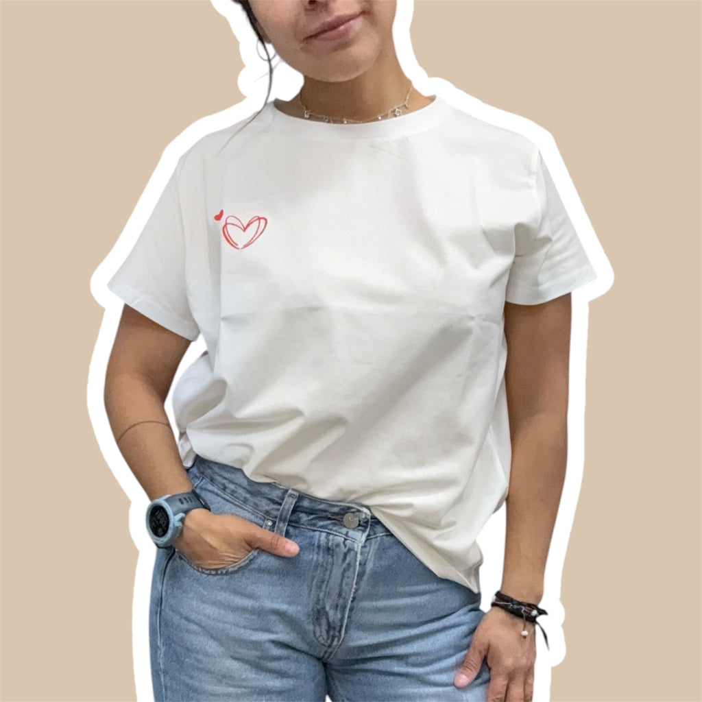 T-shirt donna cuore NANEBI